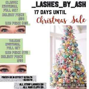 Lashes, hair clips, booking for individual lashes